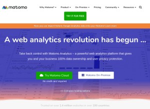 How piwik.org looks like on a tablet such as an iPad.