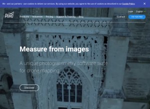 How pix4d.com looks like on a tablet such as an iPad.