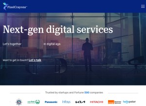 How pixelcrayons.com looks like on a tablet such as an iPad.