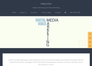 How pixelfish.com looks like on a tablet such as an iPad.