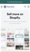 How pixelpop.co looks like on a mobile device such as an iPhone.