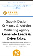 How pixelproductionsinc.com looks like on a mobile device such as an iPhone.