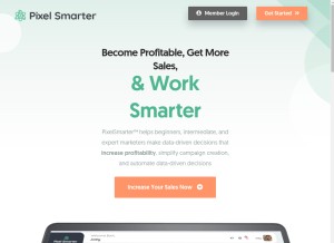 How pixelsmarter.com looks like on a tablet such as an iPad.