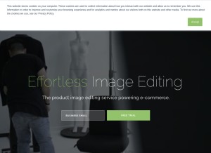How pixelz.com looks like on a tablet such as an iPad.
