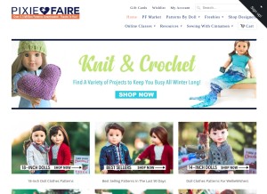 How pixiefaire.com looks like on a tablet such as an iPad.