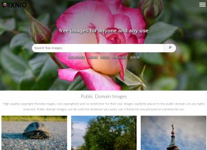 How pixnio.com looks like on a tablet such as an iPad.