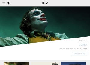 How pixsystem.com looks like on a tablet such as an iPad.