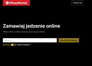 How pizzaportal.pl looks like on a tablet such as an iPad.