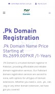 How pk-domain.com.pk looks like on a mobile device such as an iPhone.
