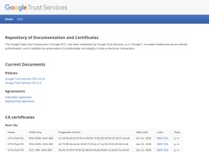 How pki.goog looks like on a tablet such as an iPad.