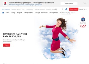 How pkobp.pl looks like on a tablet such as an iPad.