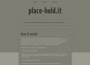 How place-hold.it looks like on a tablet such as an iPad.