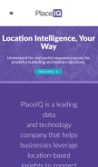 How placeiq.com looks like on a mobile device such as an iPhone.