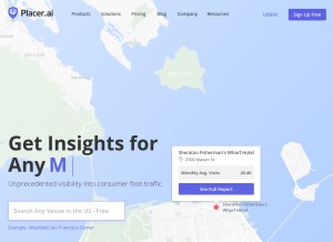 How placer.io looks like on a tablet such as an iPad.