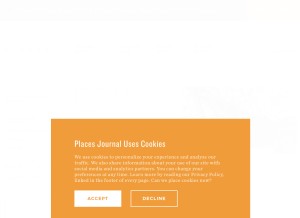 How placesjournal.org looks like on a tablet such as an iPad.