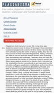 How plagiarisma.net looks like on a mobile device such as an iPhone.