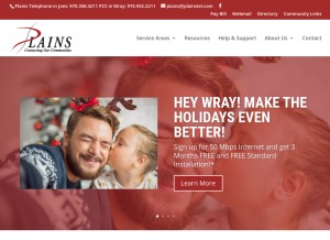How plainstel.com looks like on a tablet such as an iPad.