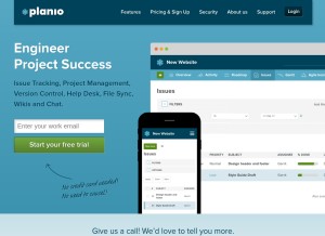How plan.io looks like on a tablet such as an iPad.