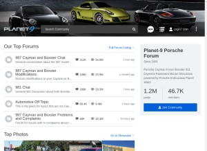 How planet-9.com looks like on a tablet such as an iPad.