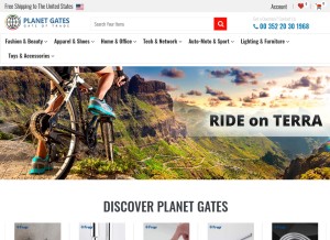 How planet-gates.com looks like on a tablet such as an iPad.