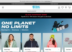How planet-sports.de looks like on a tablet such as an iPad.