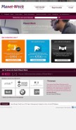 How planet-work.com looks like on a mobile device such as an iPhone.