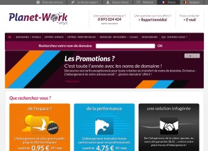 How planet-work.com looks like on a tablet such as an iPad.