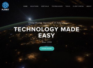 How planet.net looks like on a tablet such as an iPad.