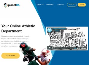 How planeths.com looks like on a tablet such as an iPad.
