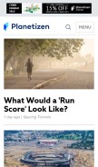 How planetizen.com looks like on a mobile device such as an iPhone.