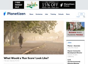 How planetizen.com looks like on a tablet such as an iPad.