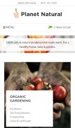 How planetnatural.com looks like on a mobile device such as an iPhone.