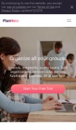 How planhero.com looks like on a mobile device such as an iPhone.
