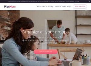 How planhero.com looks like on a tablet such as an iPad.