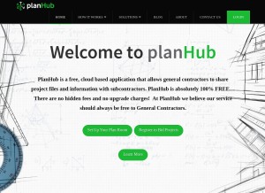 How planhub.com looks like on a tablet such as an iPad.