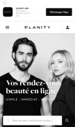 How planity.com looks like on a mobile device such as an iPhone.