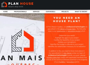 How planmaisonquebec.com looks like on a tablet such as an iPad.