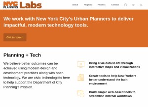 How planninglabs.nyc looks like on a tablet such as an iPad.