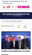 How planoinformativo.com looks like on a mobile device such as an iPhone.