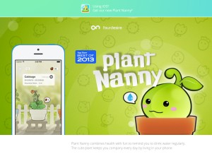 How plantnannyapp.com looks like on a tablet such as an iPad.