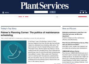 How plantservices.com looks like on a tablet such as an iPad.