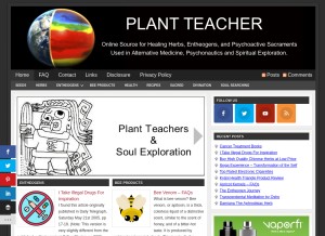 How plantteacher.com looks like on a tablet such as an iPad.