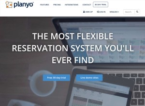 How planyo.com looks like on a tablet such as an iPad.