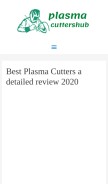 How plasmacuttershub.com looks like on a mobile device such as an iPhone.