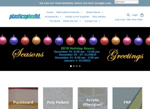 How plasticsplusltd.com looks like on a tablet such as an iPad.