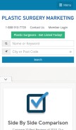How plasticsurgerymarketing.com looks like on a mobile device such as an iPhone.
