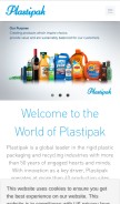 How plastipak.com looks like on a mobile device such as an iPhone.