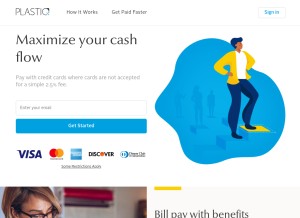 How plastiq.com looks like on a tablet such as an iPad.