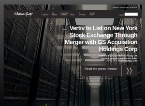 How platinumequity.com looks like on a tablet such as an iPad.