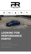How platinumracinginc.com looks like on a mobile device such as an iPhone.